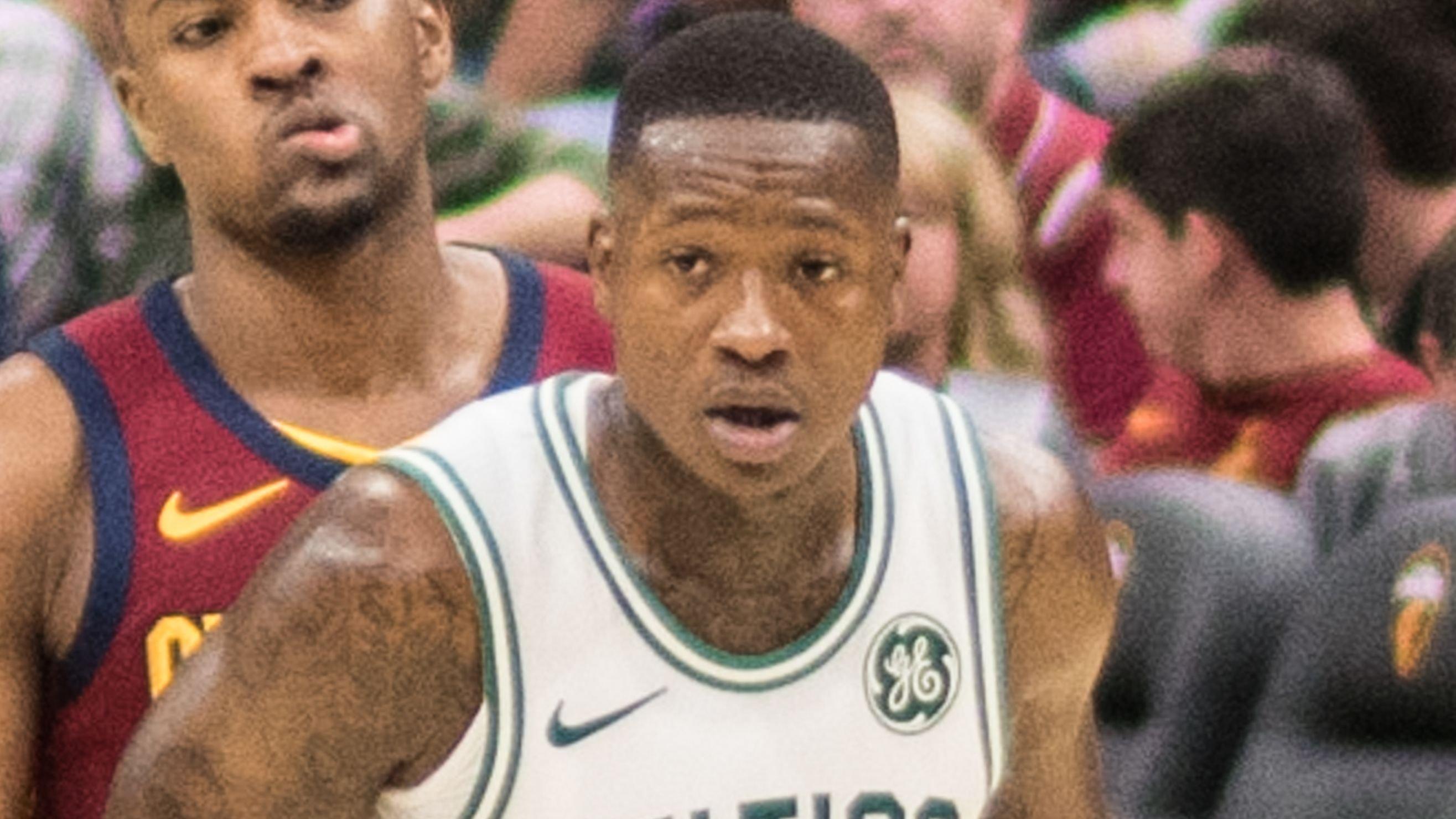 Terry Rozier listening to ref's call