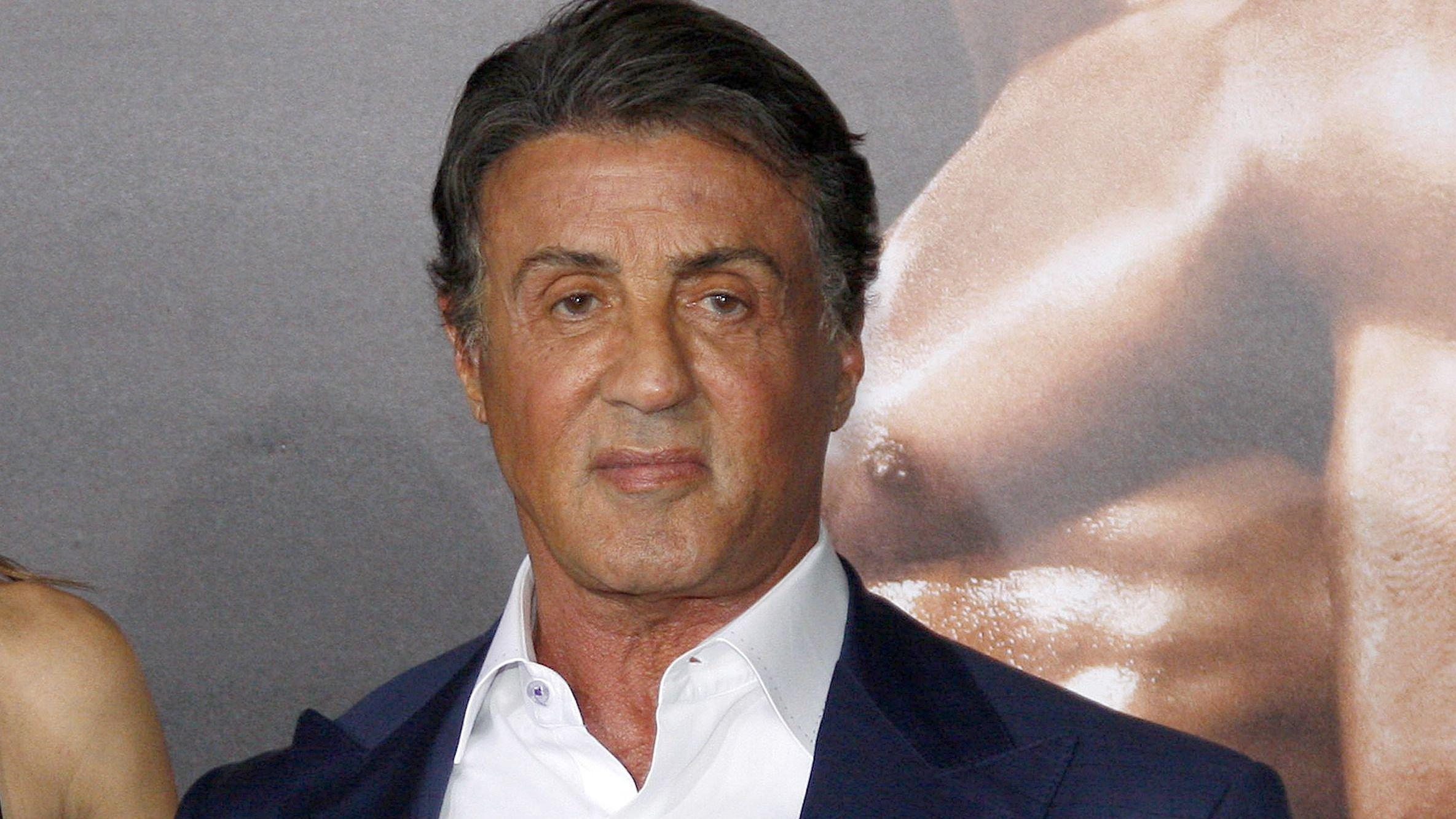 close up of Sylvester Stallone