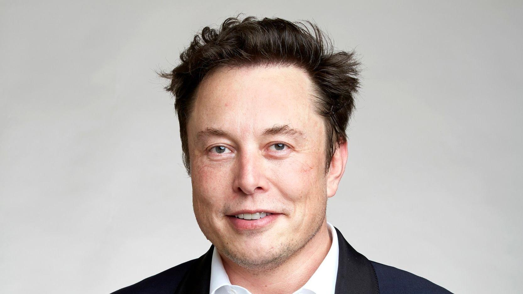 Tesla founder Elon Musk looks on