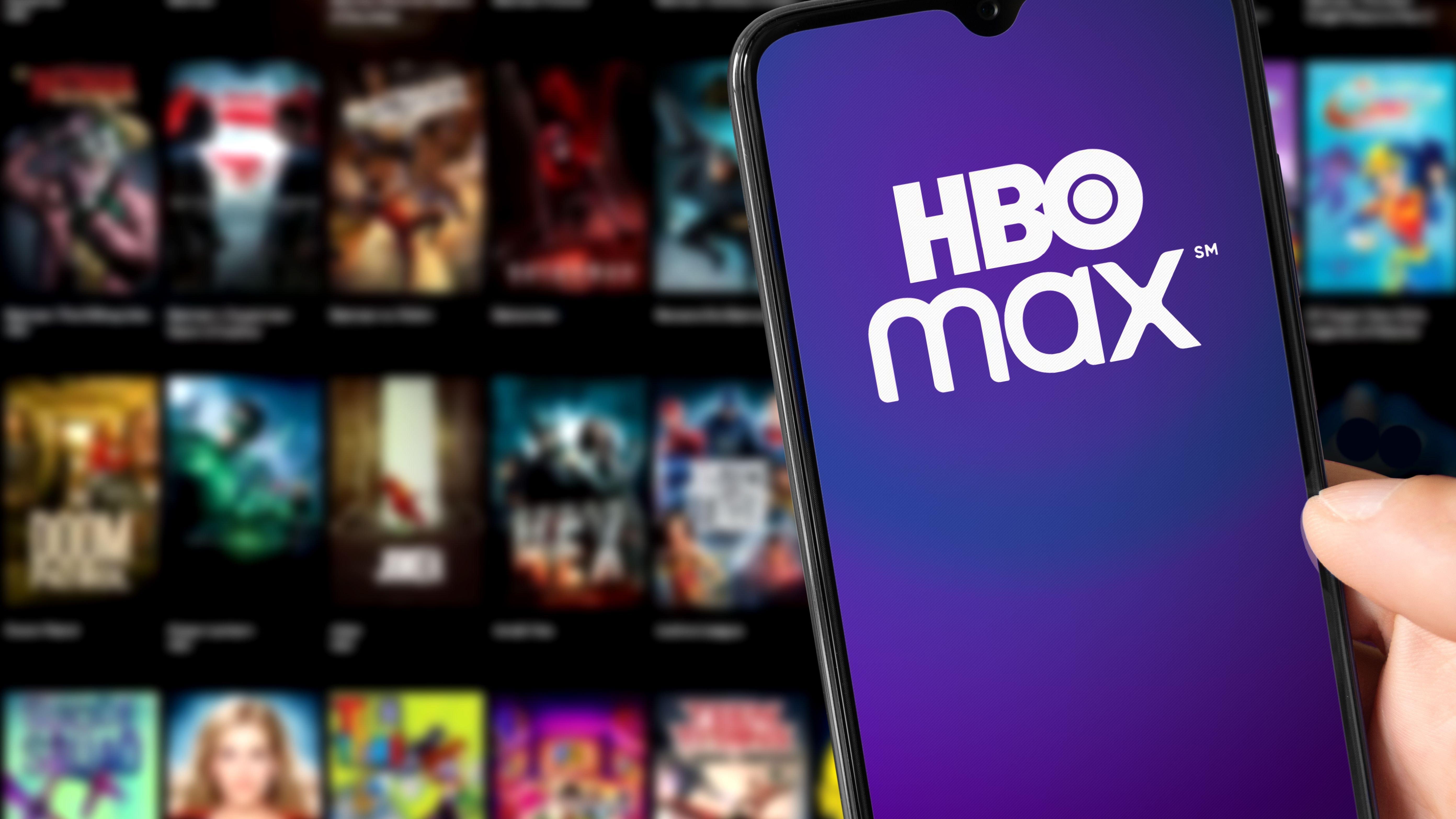 HBO Max logo on phone