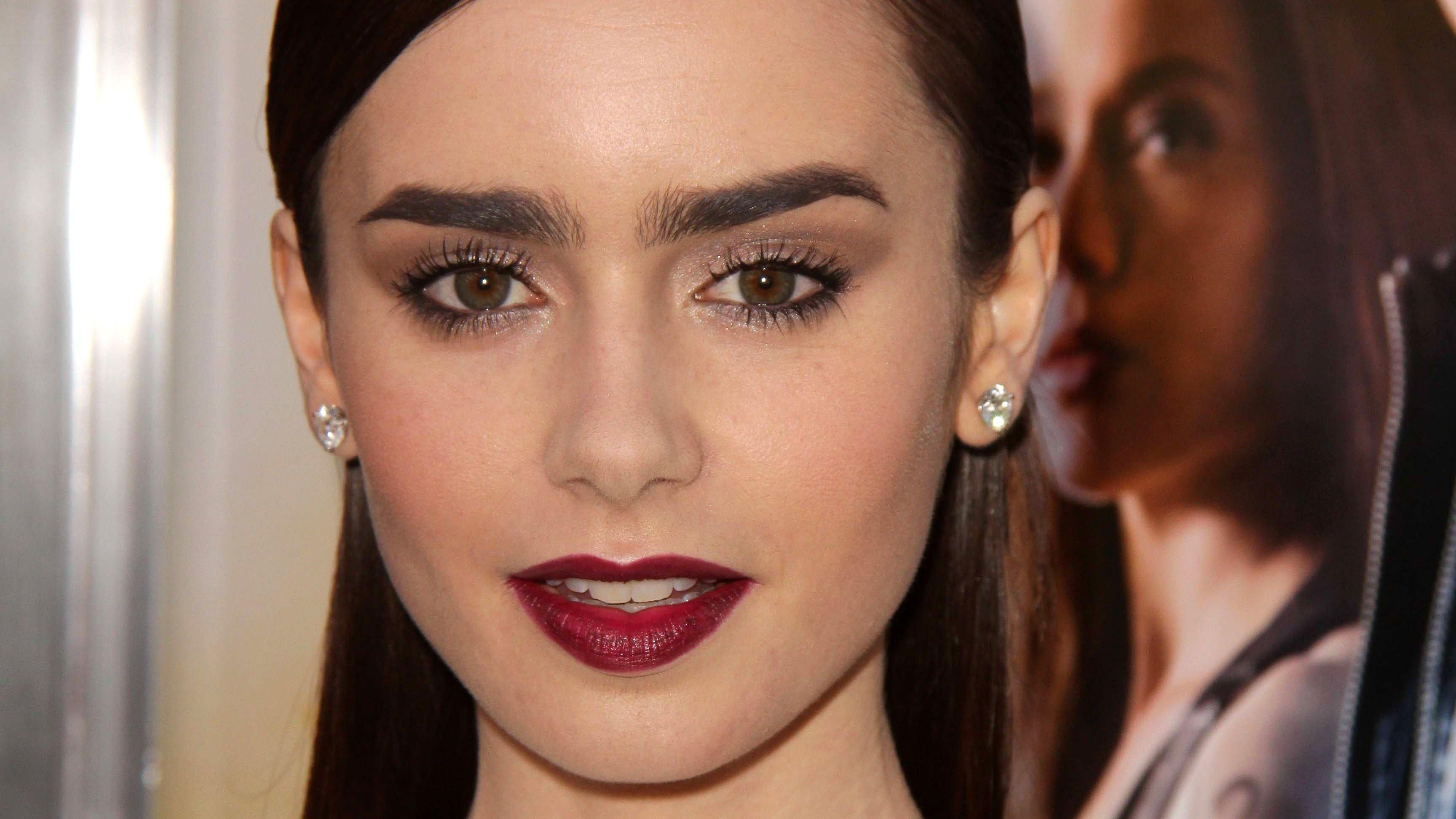 Close up of Lily Collins
