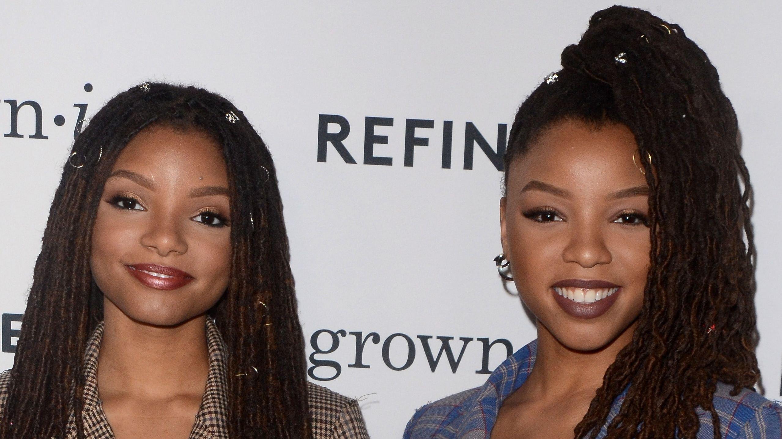 Close-up shot of Chloe & Halle Bailey