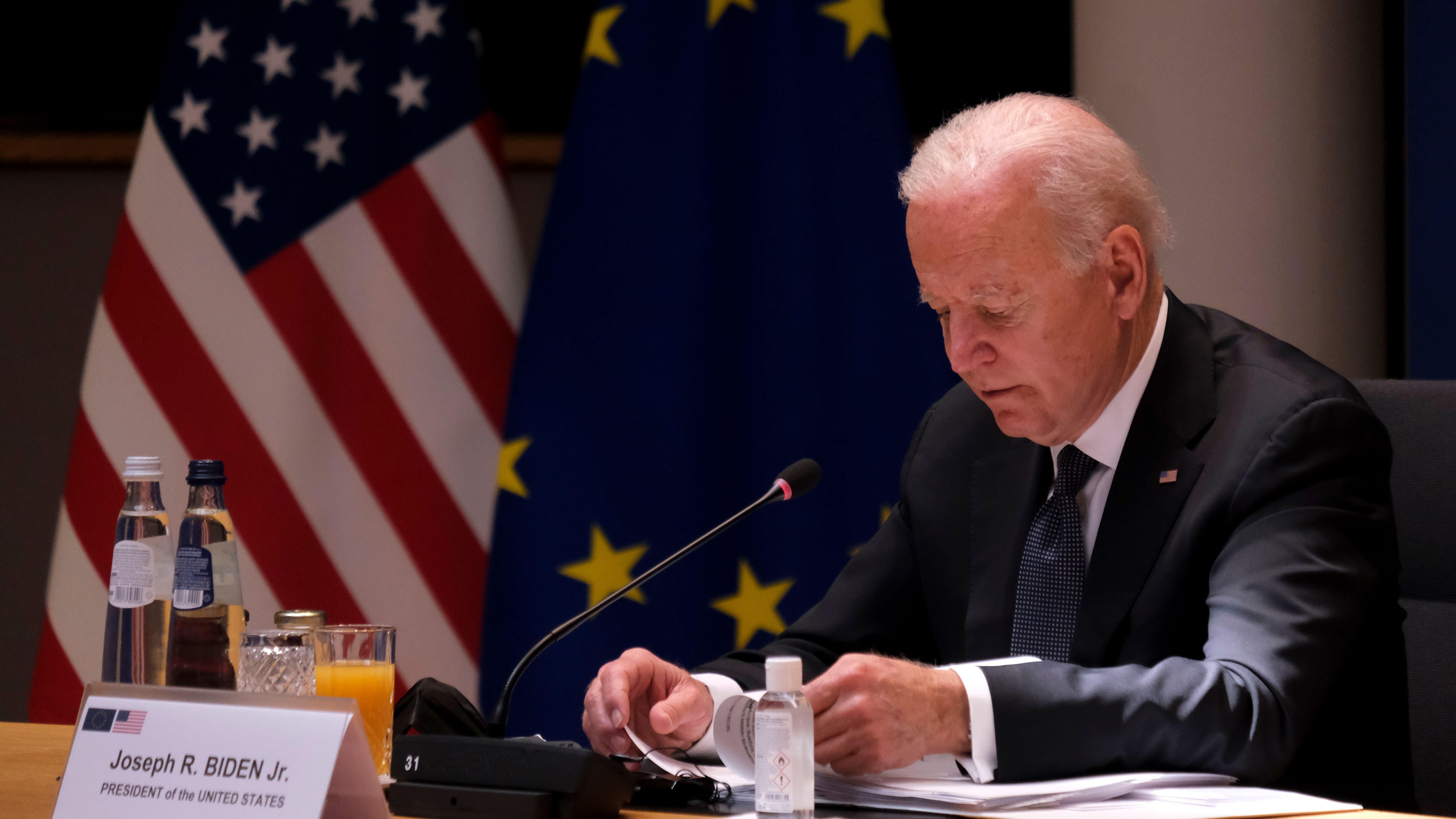President Joe Biden during a meeting