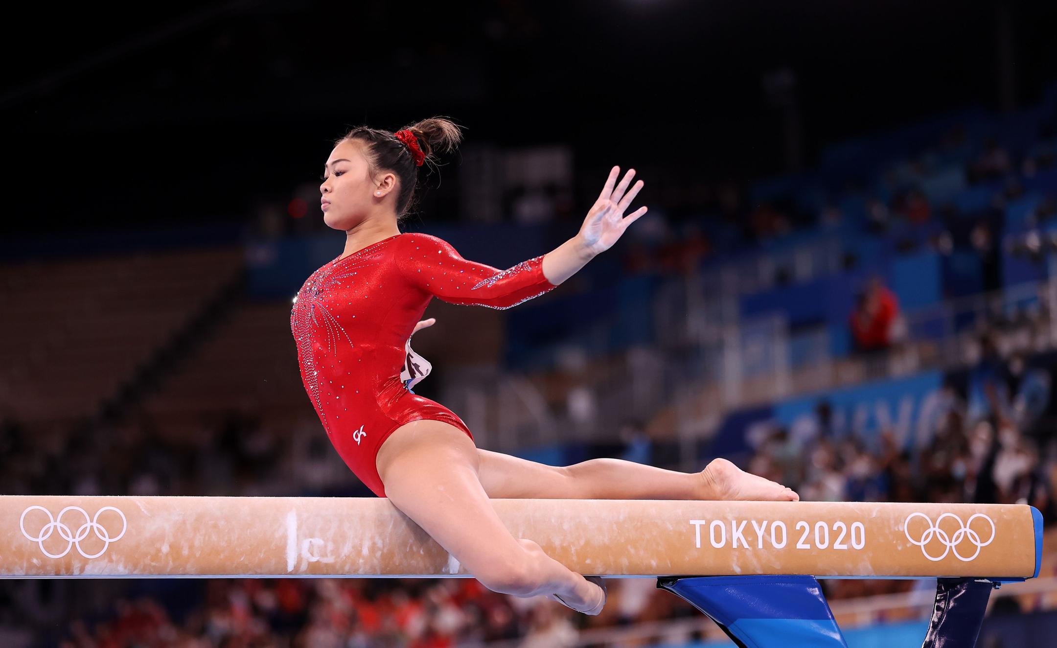 Suni Lee In Leotard Shows Off Glutes